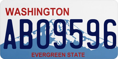 WA license plate ABO9596