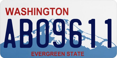 WA license plate ABO9611