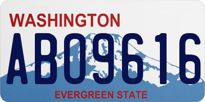 WA license plate ABO9616