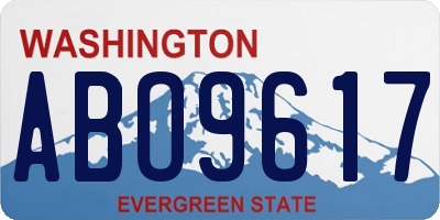 WA license plate ABO9617