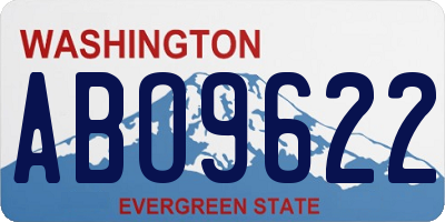 WA license plate ABO9622