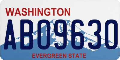 WA license plate ABO9630