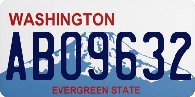 WA license plate ABO9632