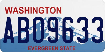 WA license plate ABO9633