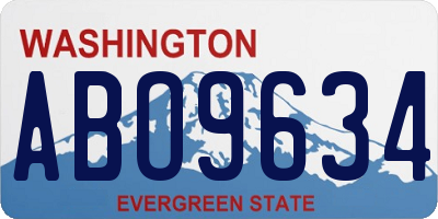 WA license plate ABO9634