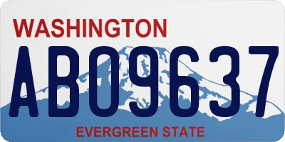 WA license plate ABO9637