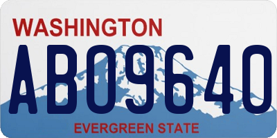 WA license plate ABO9640