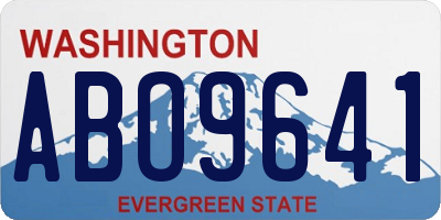 WA license plate ABO9641