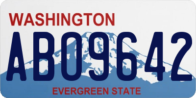 WA license plate ABO9642
