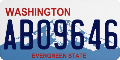 WA license plate ABO9646