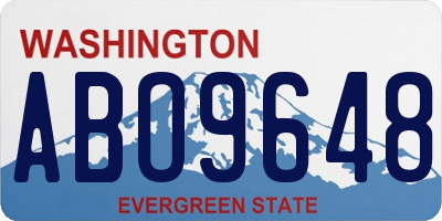 WA license plate ABO9648