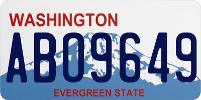 WA license plate ABO9649