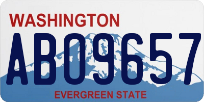 WA license plate ABO9657