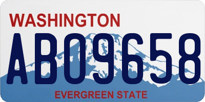 WA license plate ABO9658