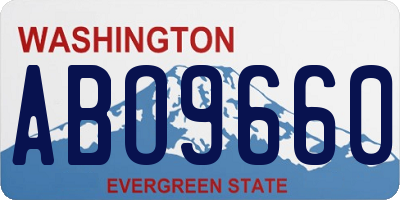 WA license plate ABO9660