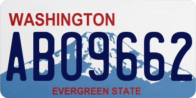 WA license plate ABO9662