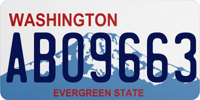 WA license plate ABO9663