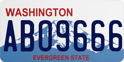 WA license plate ABO9666