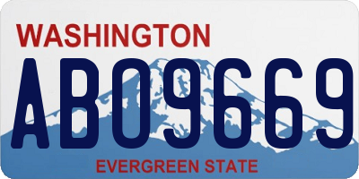 WA license plate ABO9669