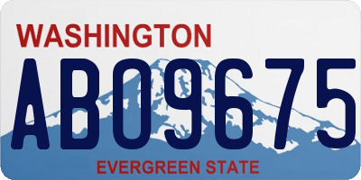 WA license plate ABO9675