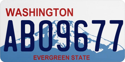 WA license plate ABO9677