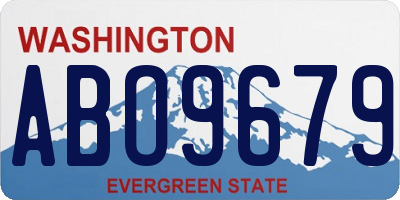 WA license plate ABO9679