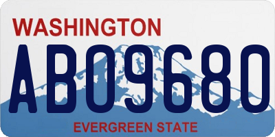 WA license plate ABO9680