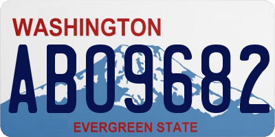 WA license plate ABO9682