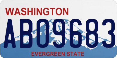 WA license plate ABO9683