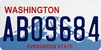WA license plate ABO9684