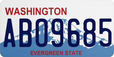 WA license plate ABO9685