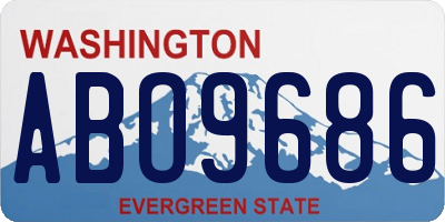 WA license plate ABO9686
