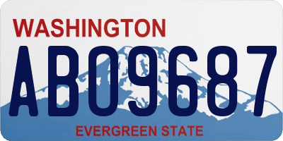 WA license plate ABO9687