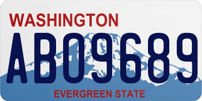 WA license plate ABO9689