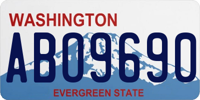 WA license plate ABO9690