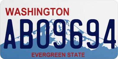 WA license plate ABO9694