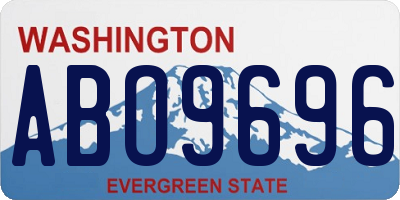 WA license plate ABO9696