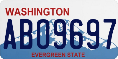 WA license plate ABO9697