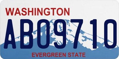 WA license plate ABO9710