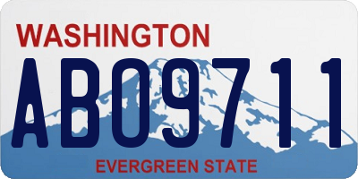 WA license plate ABO9711
