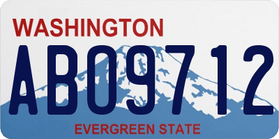 WA license plate ABO9712