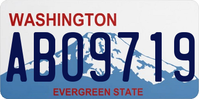WA license plate ABO9719