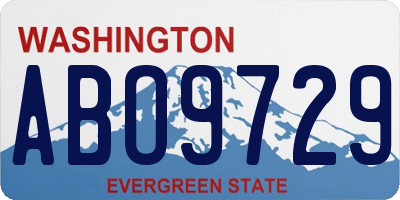 WA license plate ABO9729