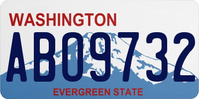 WA license plate ABO9732