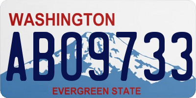 WA license plate ABO9733