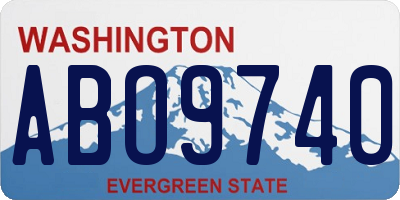 WA license plate ABO9740