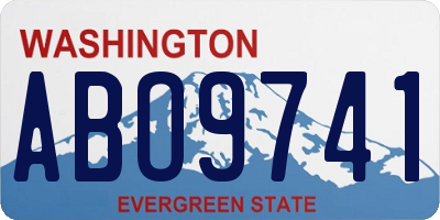WA license plate ABO9741