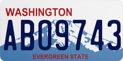 WA license plate ABO9743