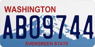 WA license plate ABO9744