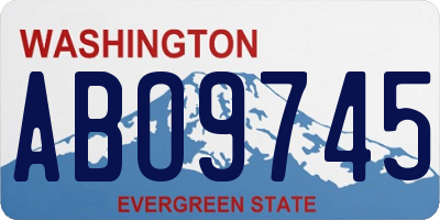 WA license plate ABO9745